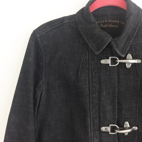 Ralph Lauren Black Denim Jean Jacket - Picture 2 of 8